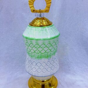 Green Brass Jar